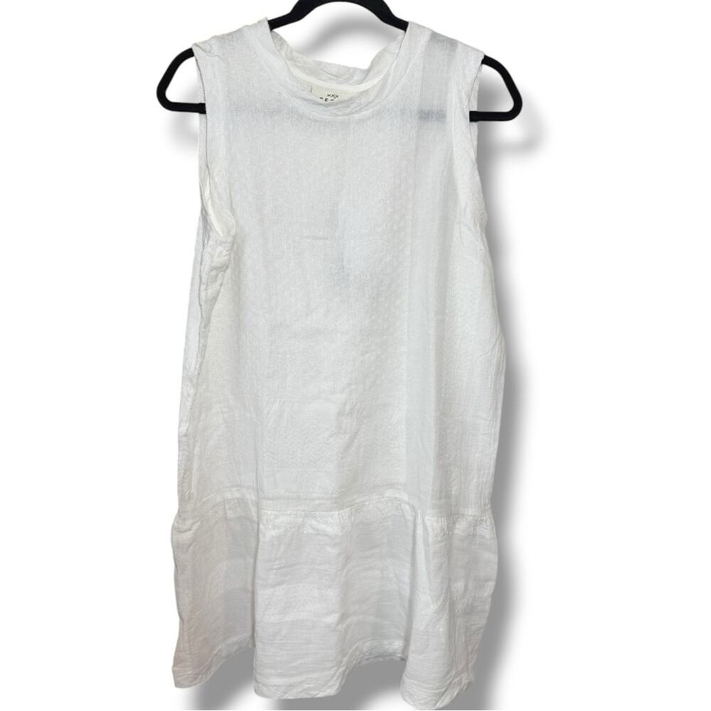 CECILIE Copenhagen White Sleeveless Drop-Waist Dress Medium M
